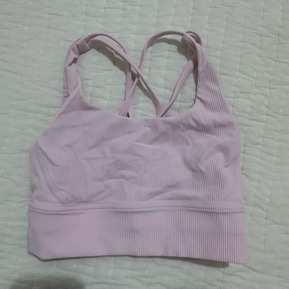 Women's Ribbed Lilac Sports Bra